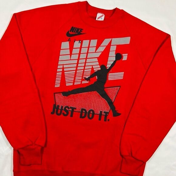 Vintage Air Jordan Nike Just Do It Bootleg Crewneck Sweater - Picture 1 of 9
